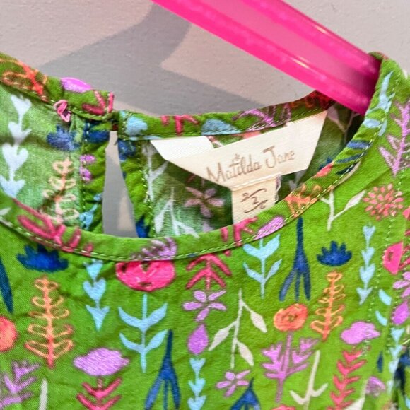 Matilda Jane Girls Floral Top Green/Pink 100%‎ Rayon Size 2T - Picture 5 of 5